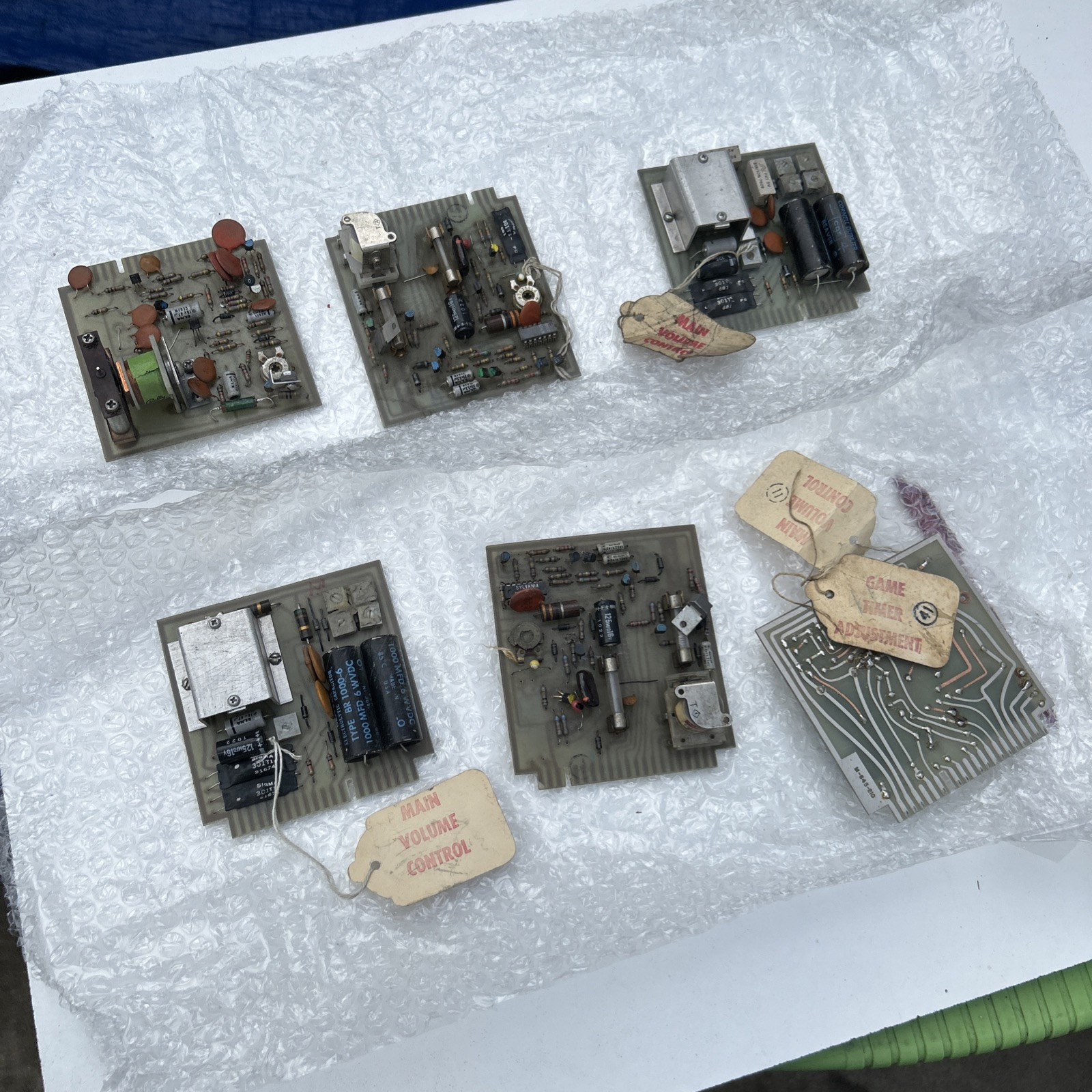 7 unknown Timer Sound Board Pcb Rifle Gun? Parts Lot Arcade  game If32-4