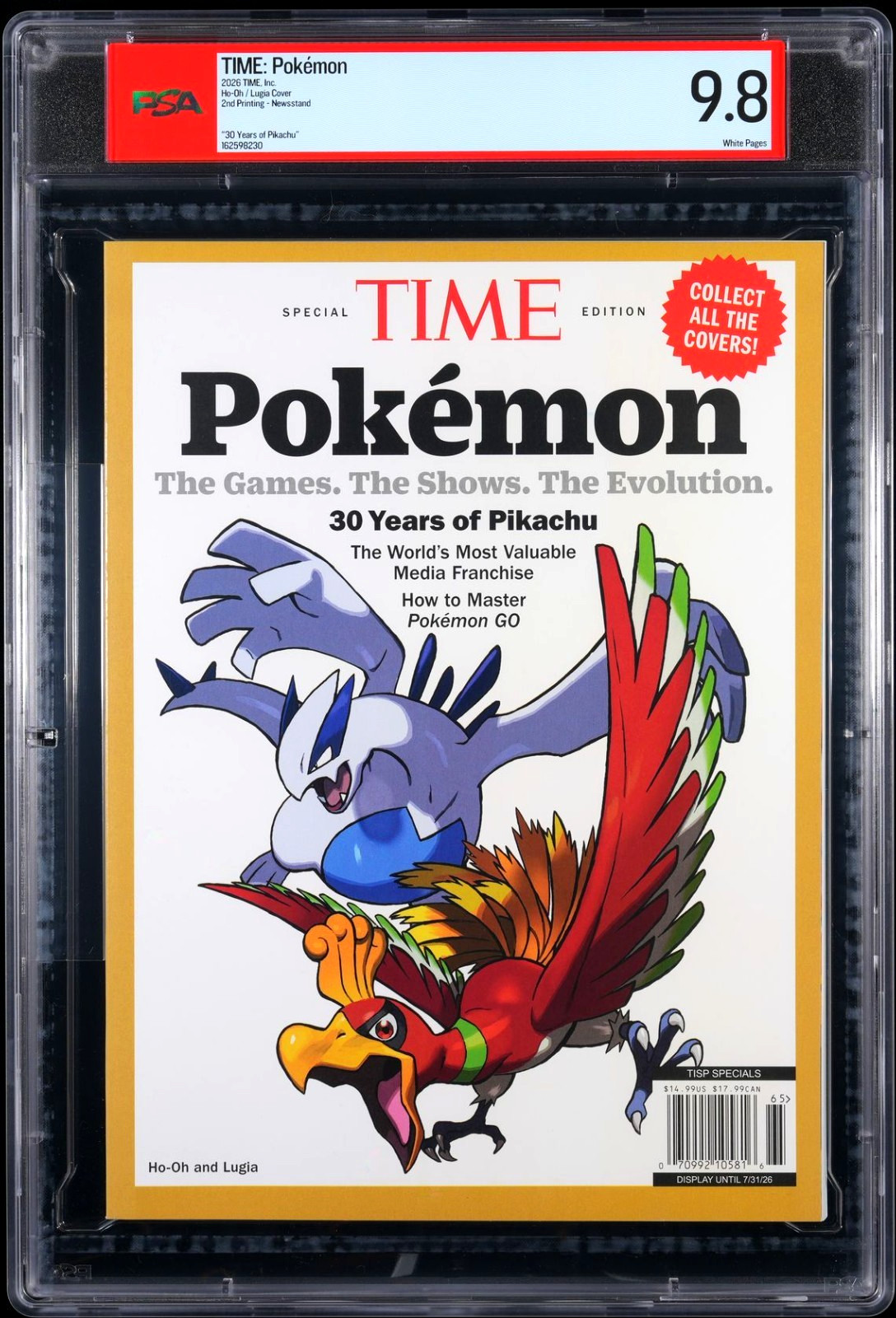 PSA 9.8 Top Pop! TIME Magazine Pokémon Special Edition - Ho-Oh / Lugia Variant
