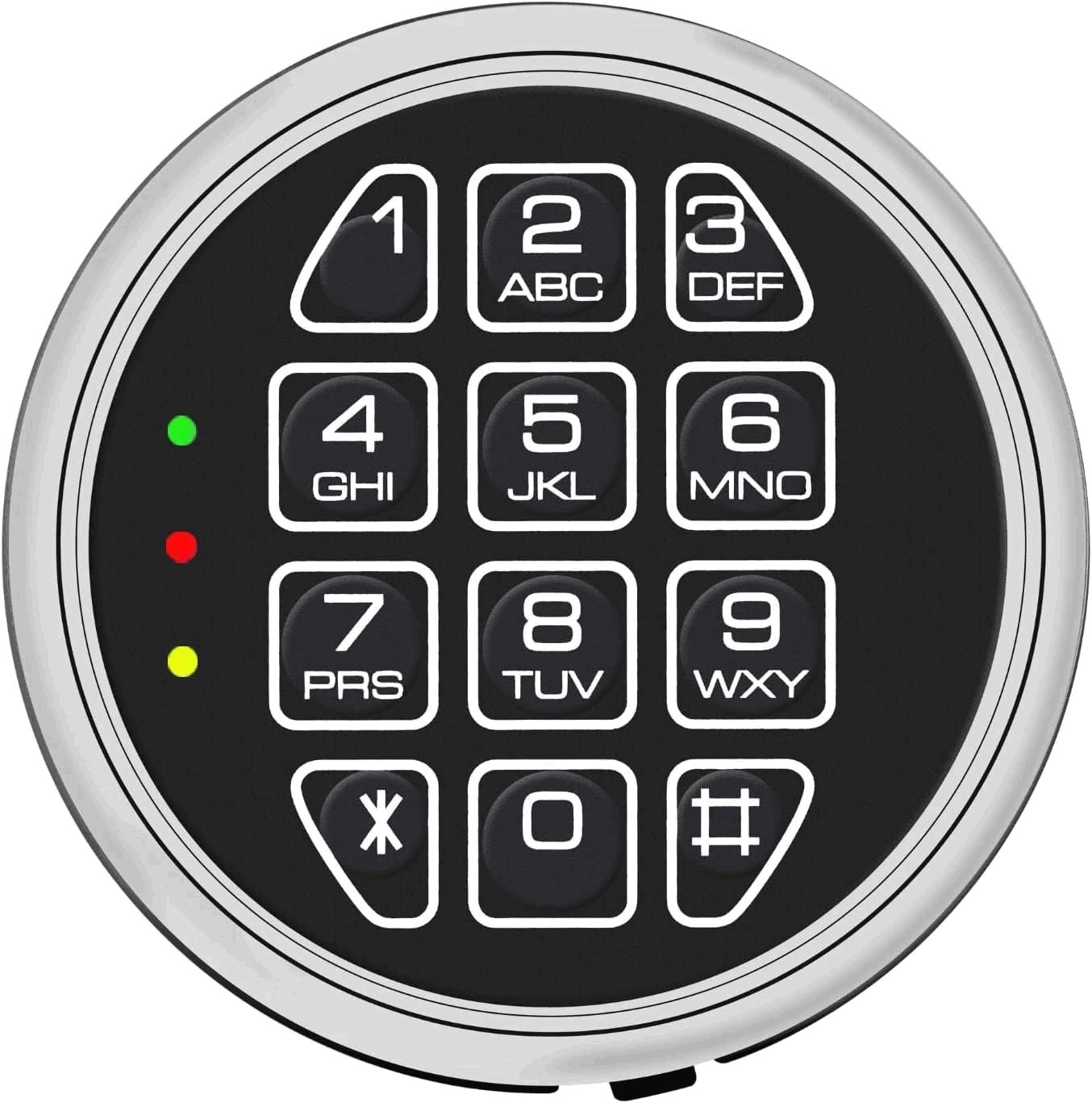 Electronic Gun Safe Lock Replacement Keypad Chrome 14 Pin DIY Security