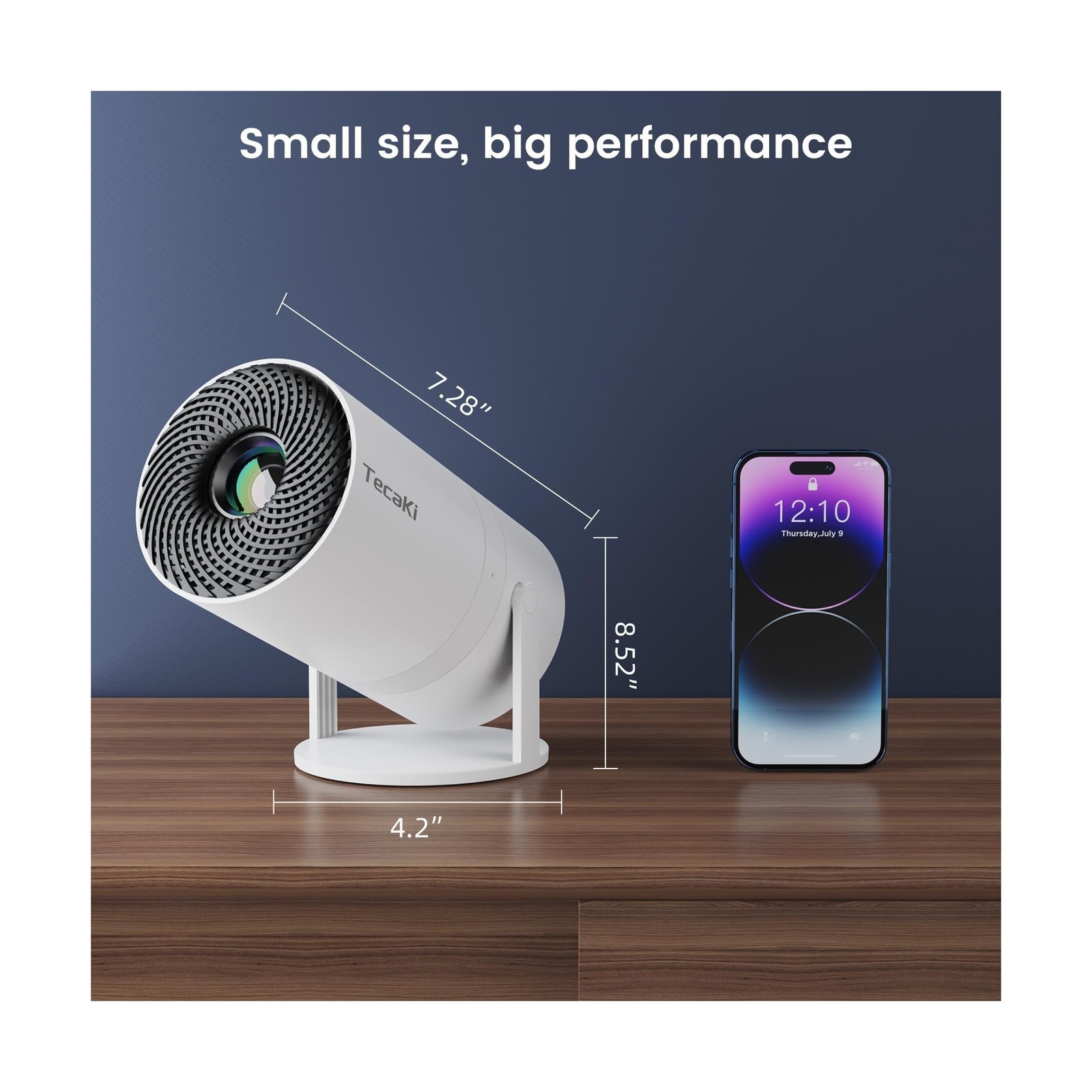 Mini Projector with WiFi and Bluetooth, Built-in Apps, 210° Rotatab... Fast