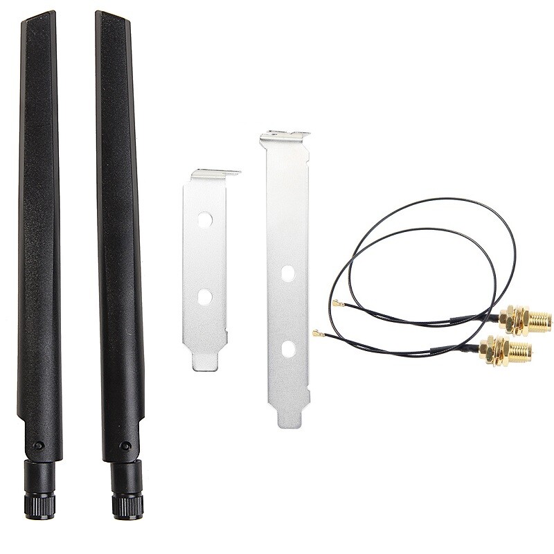 RP-SMA External WiFi Antenna sets for Intel M.2 AX210 AX200 Wireless wifi 6 Card