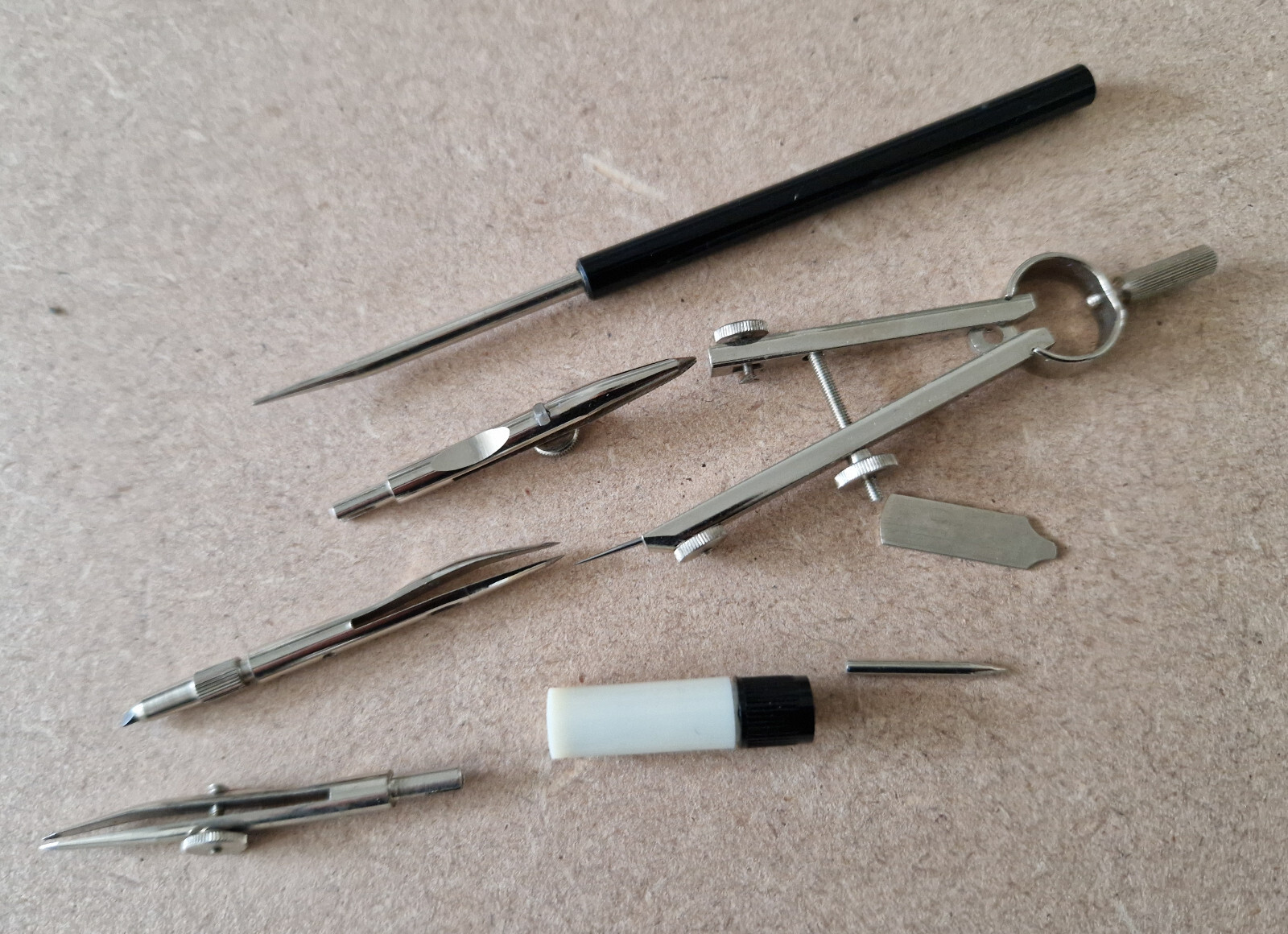 Vintage Pythag drafting compass drawing set In Case