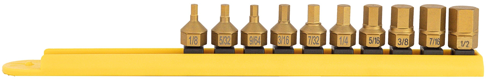Mayhew 16004 Titanium-Coated Low-Profile Dual Drive Set, SAE Hex, 10-Piece