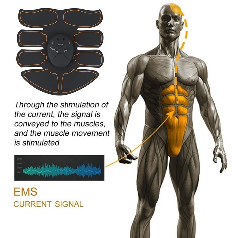 Electric Muscle Stimulator EMS Wireless Buttocks Hip Trainer Abdominal ABS Stimu