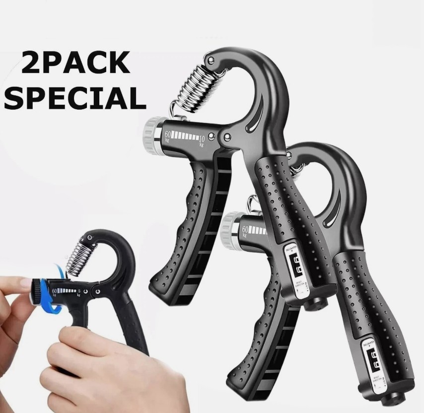2pcs Hand Grip Strength Power Trainer Gripper Strengtheners Adjust Gym Exerciser