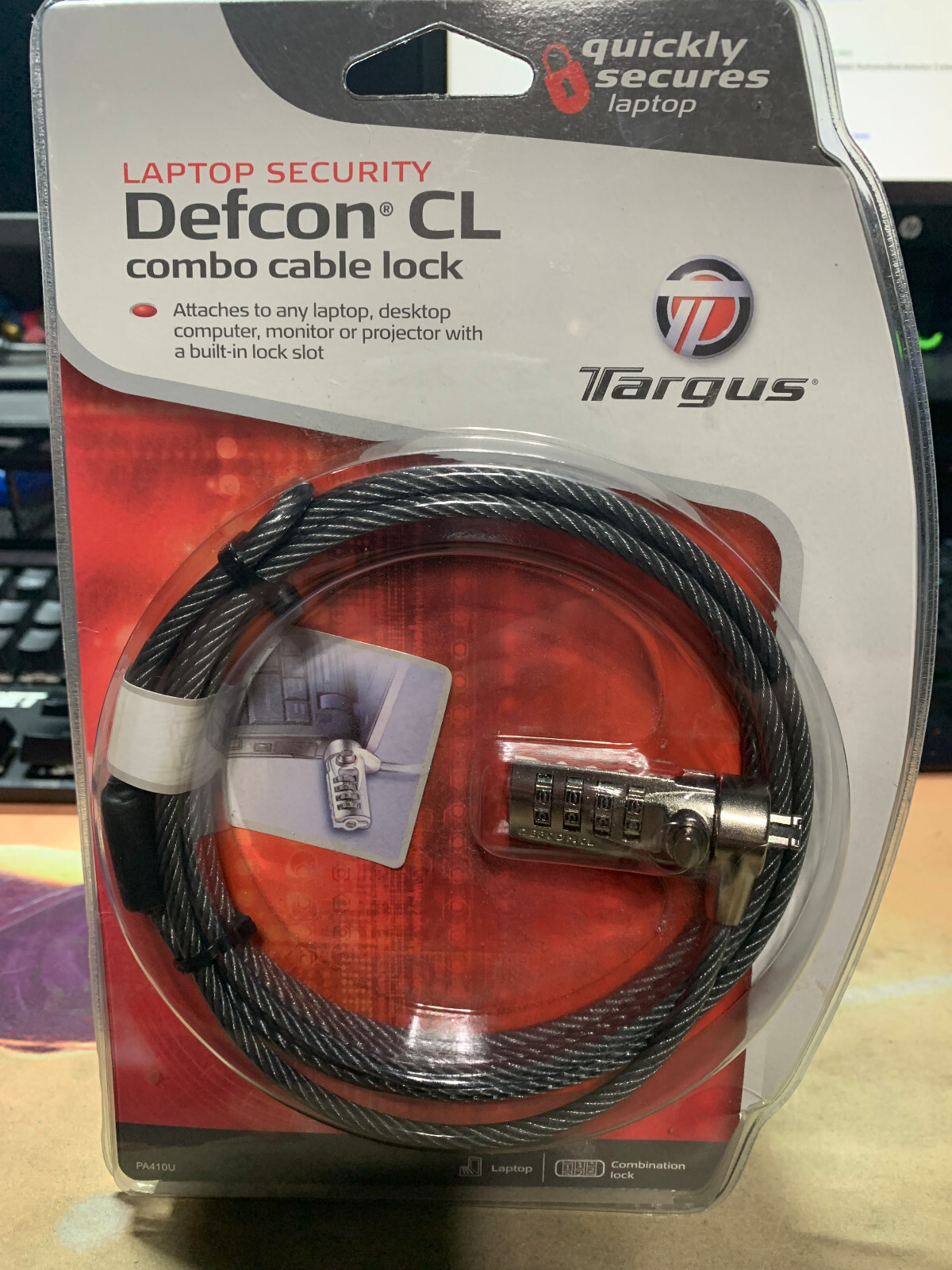 NEW Targus Defcon CL Combo Cable Lock Laptop