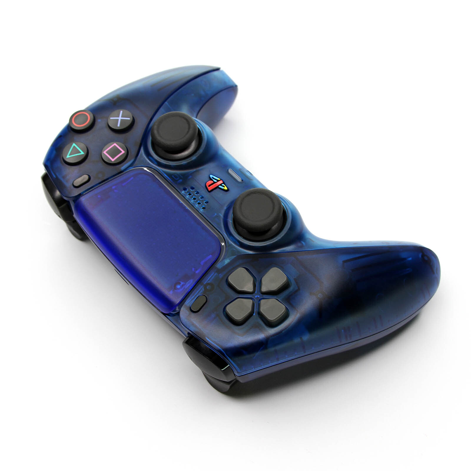PS2 Clear Ocean Blue Killscreen x Sony DualSense Retro PS5 Controller Clicky