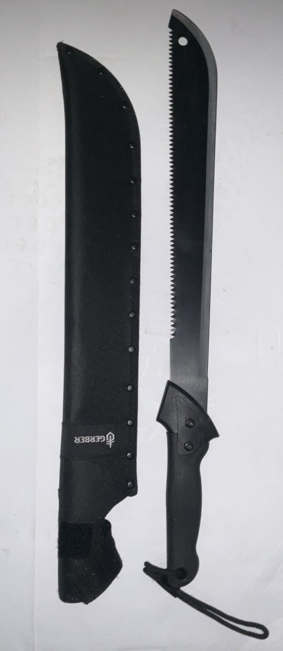 Gerber Gator Machete 25.7in Dual Edge Saw Blade w Sheath 31-000758