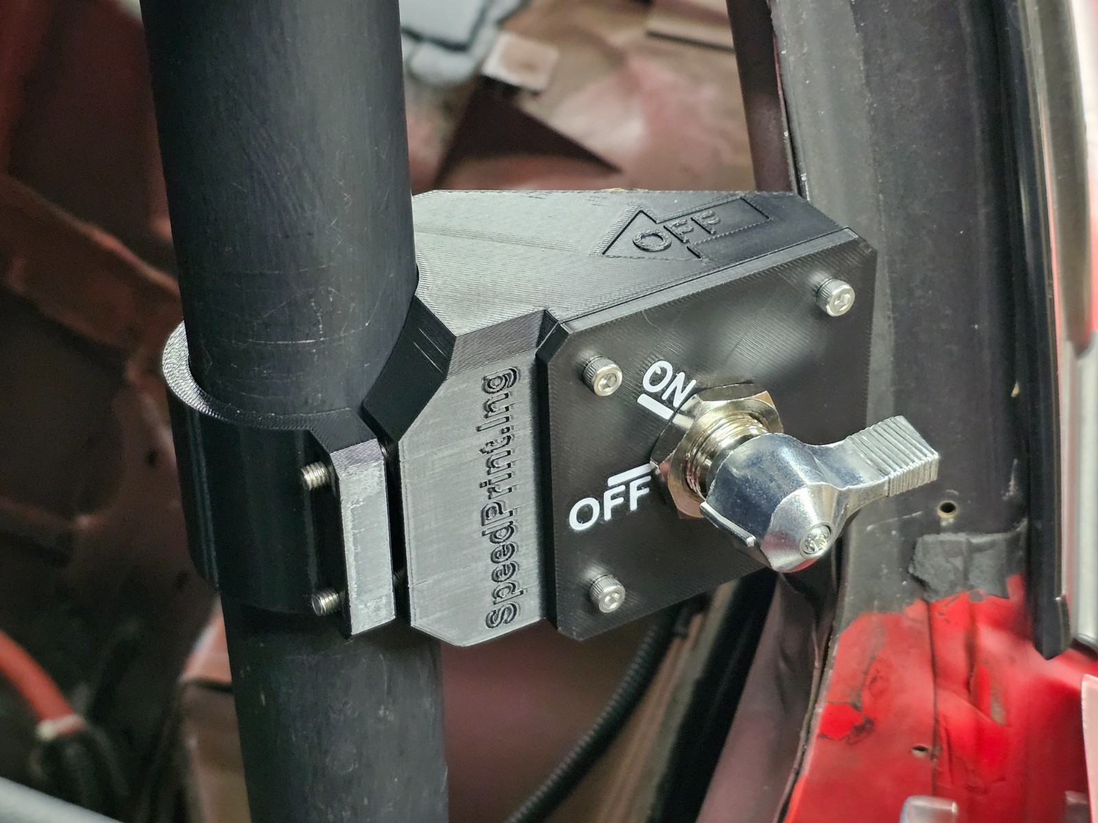 Roll Cage Mount for Disconnect Switch like QuickCar (top or side with hardware)