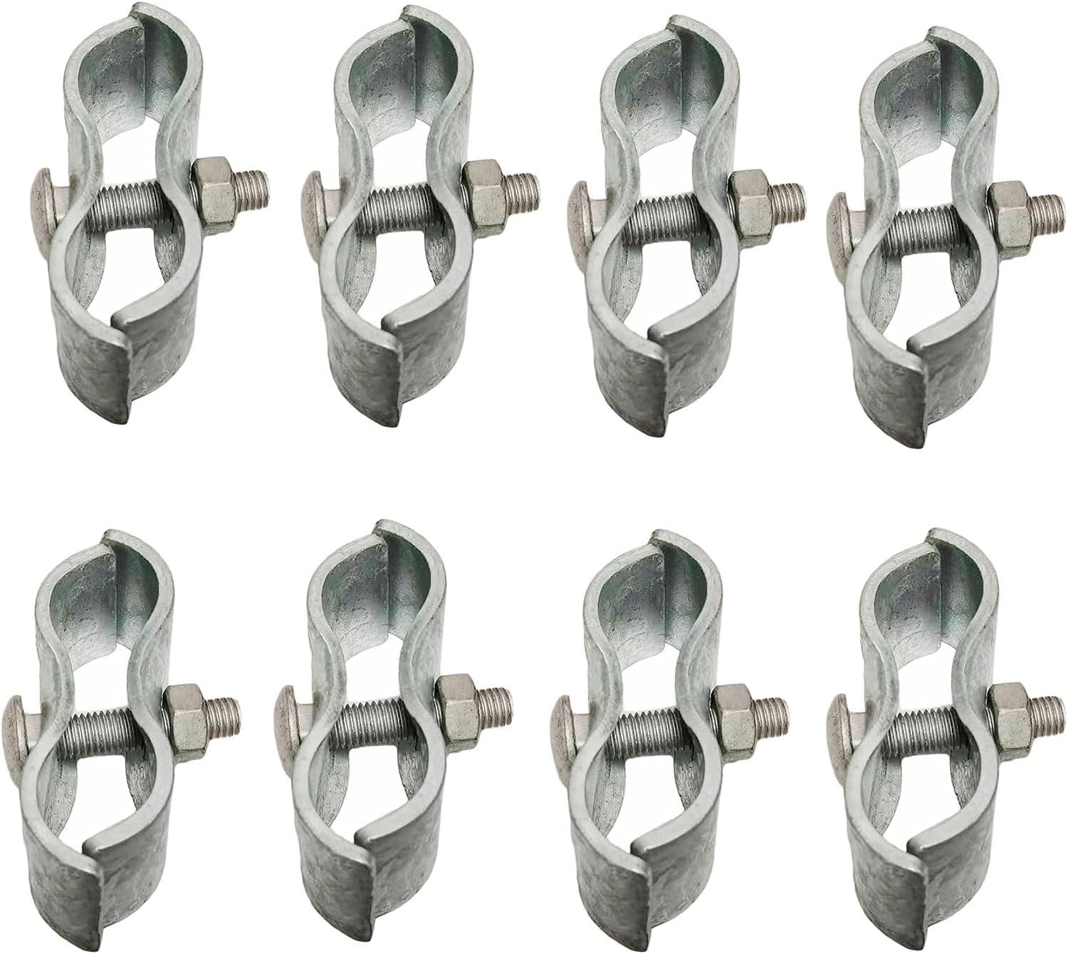 8 Pack Chain Link Fence Panel Clamps - Weather-Resistant for Secure Enclosures