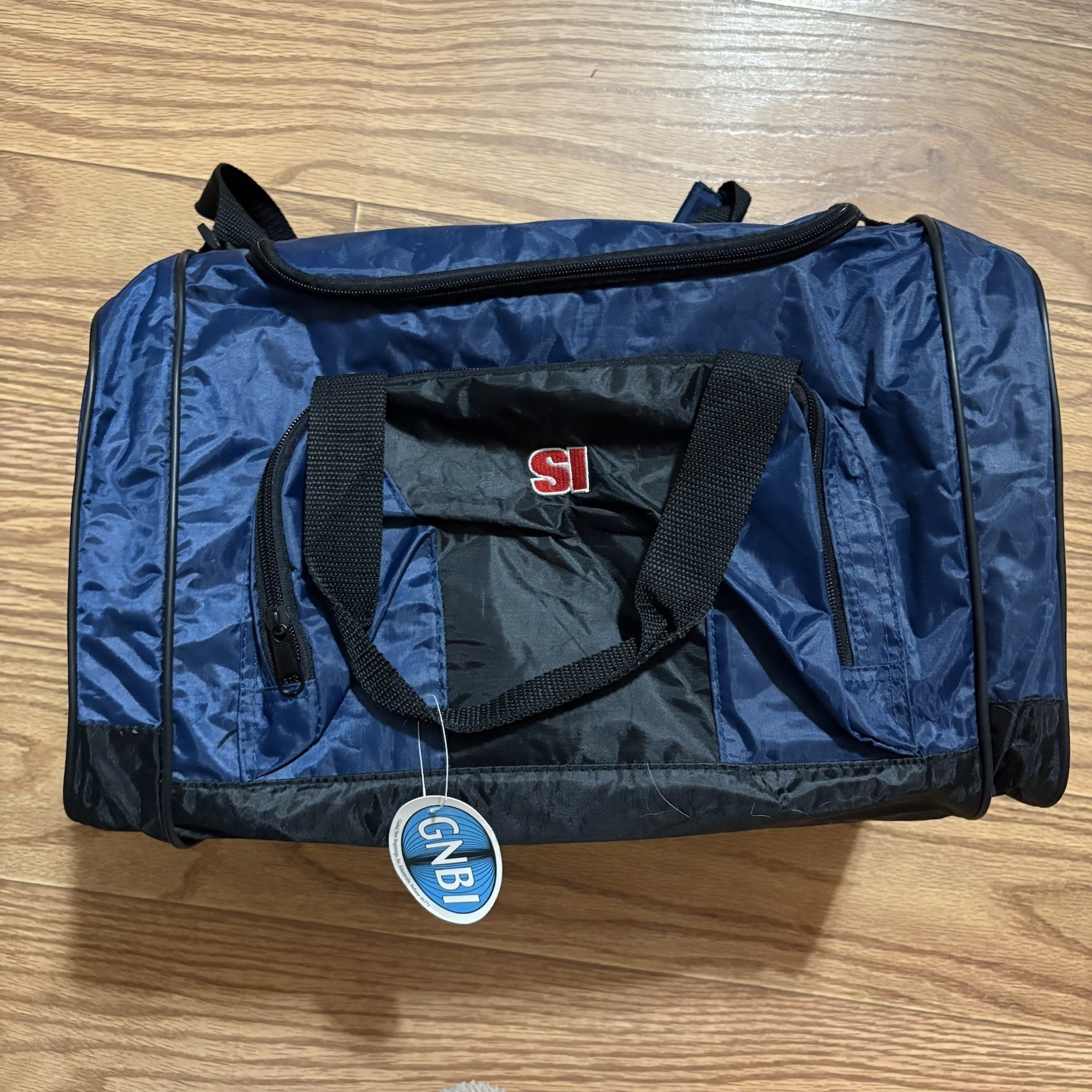 Sports Illustrated Nylon Tote Bag Navy Blue Duffle Bag NEW NWT GNBI Vintage