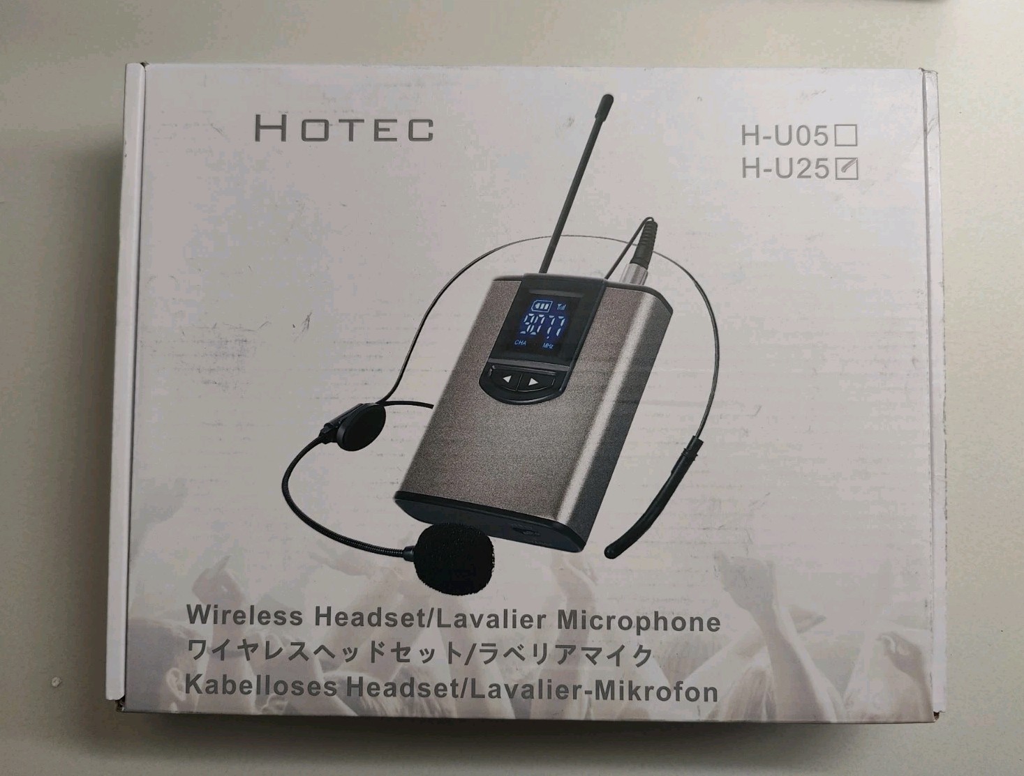 Hotec Wireless System with Dual Headset Microphones/Lavalier Lapel Mics
