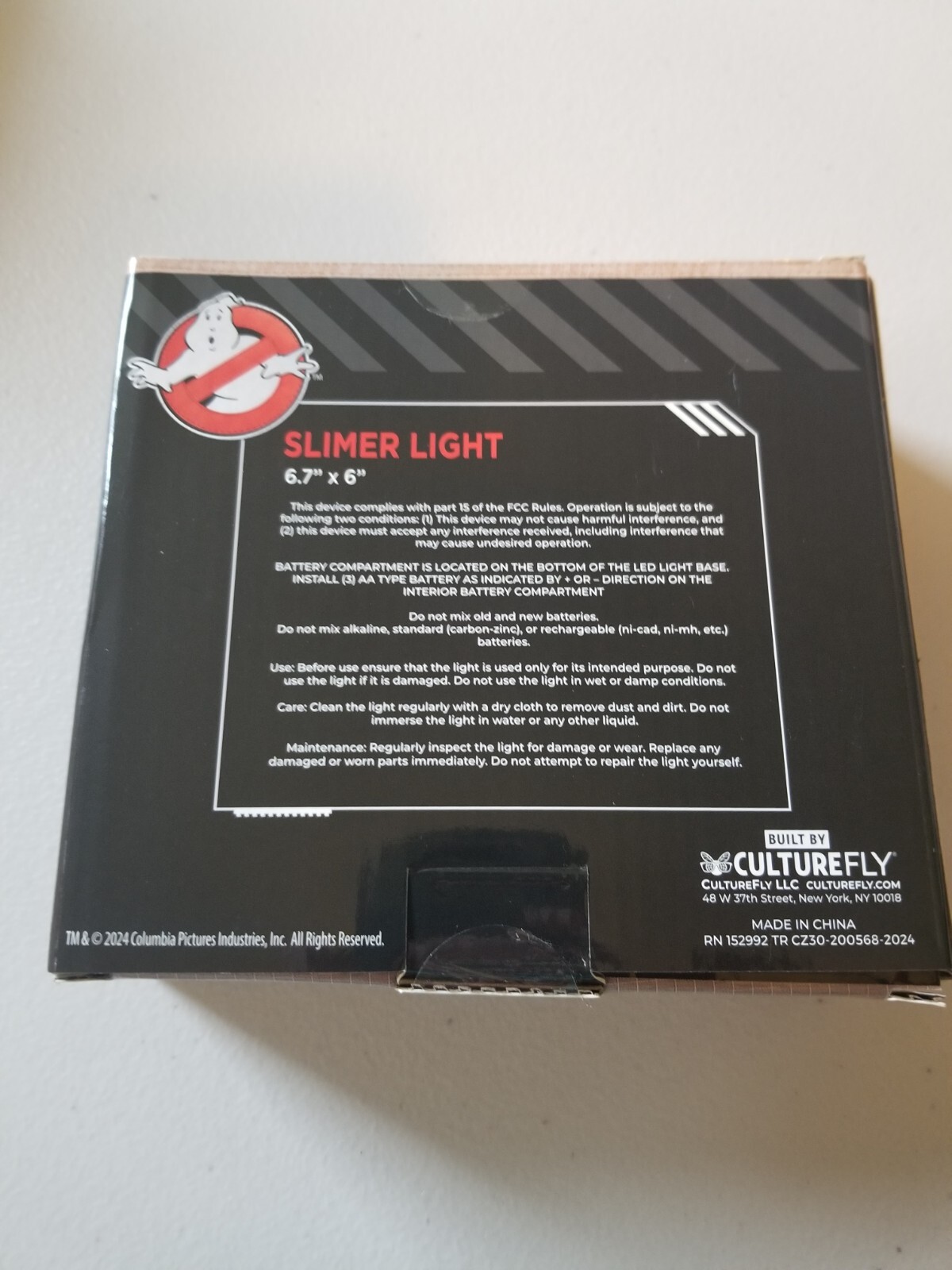 CULTUREFLY CLASSIC GHOSTBUSTERS SLIMER LED LIGHT UP BNIP