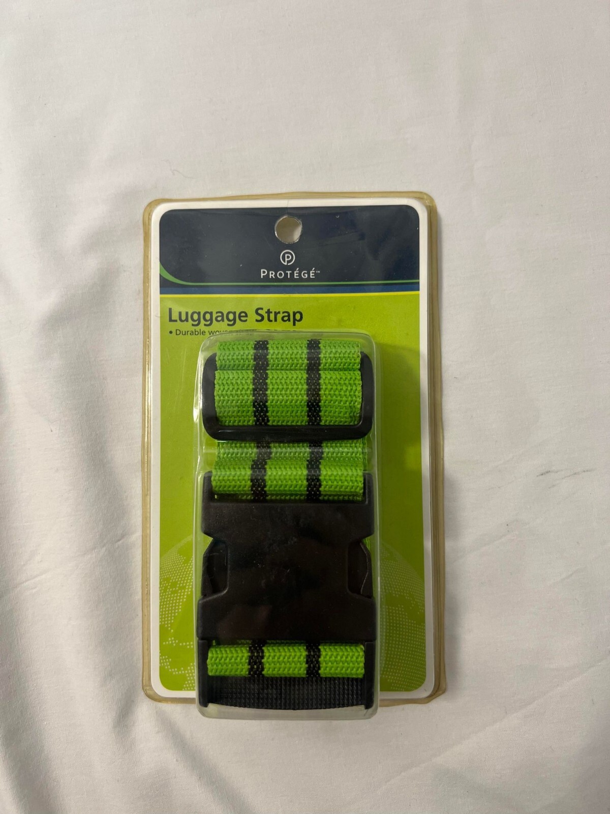 New Protege Woven Luggage Strap bright GREEN GLAZE  Fits 72 inch Circumference
