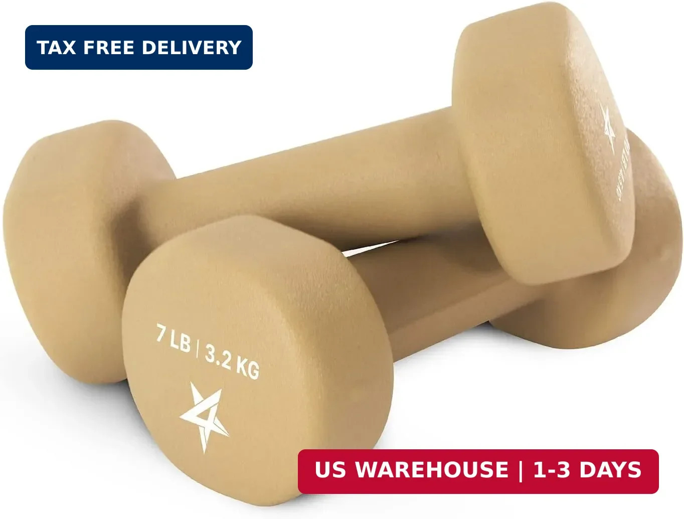 Neoprene Coated Dumbbell Hand Weight Sets of 2 - Multiple Weight Options