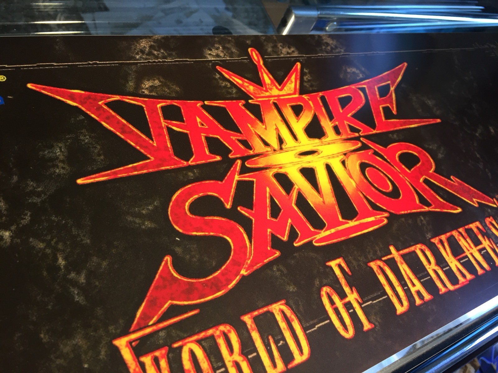 Vampire Savior Arcade Marquee 26" x 8"