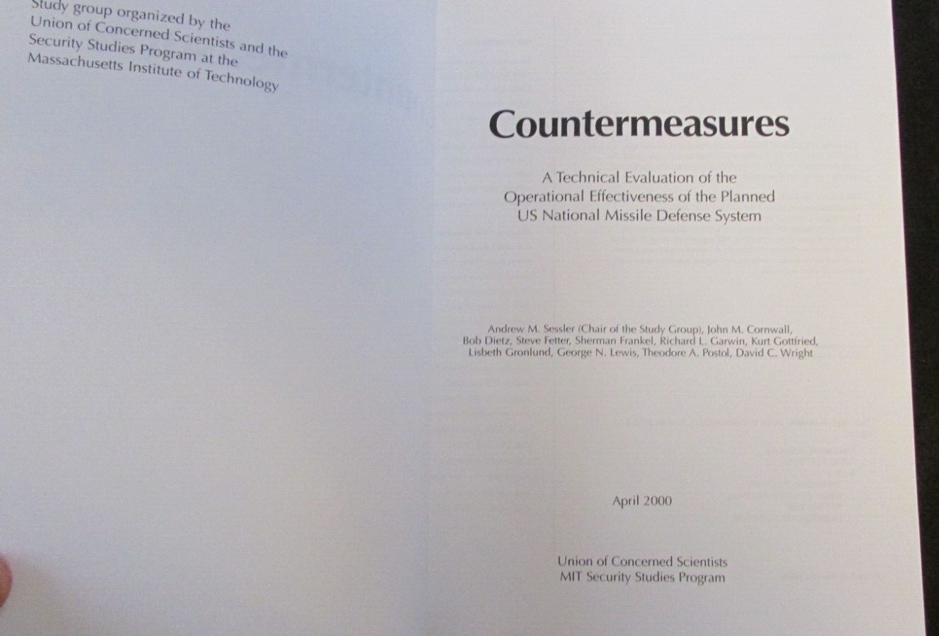 2000 US Missile Defense System Technical Evaluation MIT Concerned Scientists