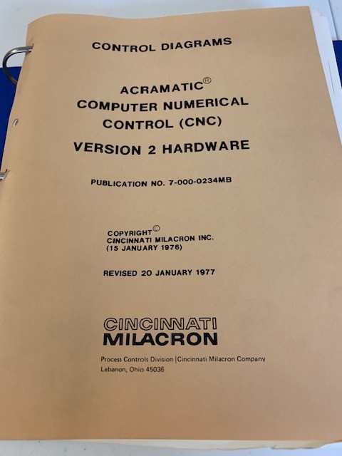 Cincinnati Milacron Control Diagrams Acramatic CNC Ver. 2 Hardware Man.