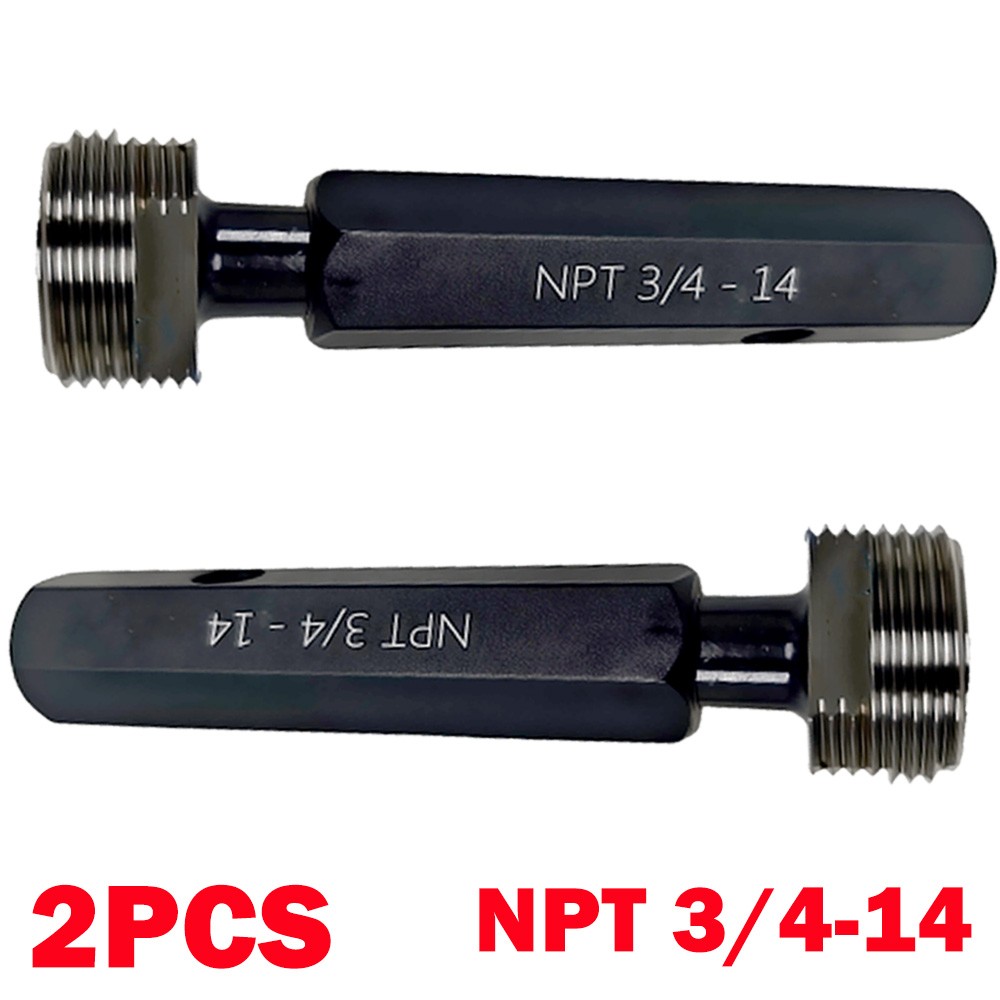 2Pcs Bearing Steel NPT 3/4-14 Taper Pipe Plug Thread Gage Gauge NPT 3/4 US