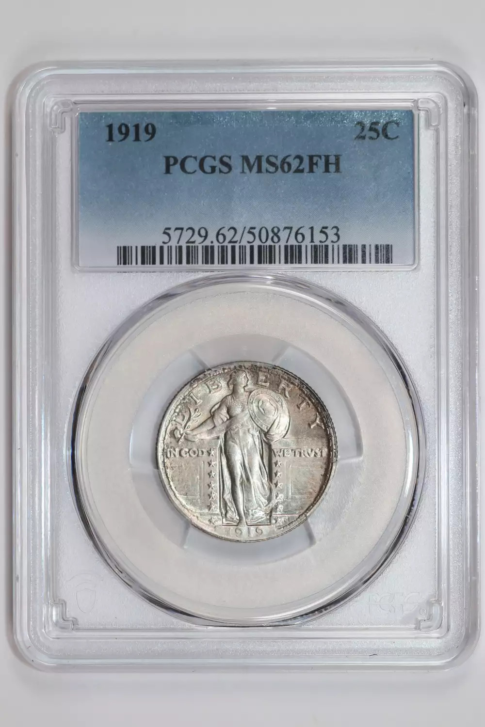1919 STANDING LIBERTY QUARTER PCGS MS62 FH