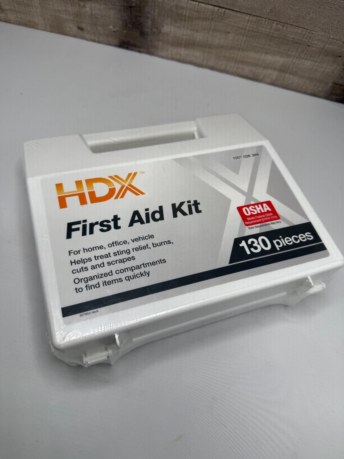 130-Piece Plastic OSHA First Aid Kit