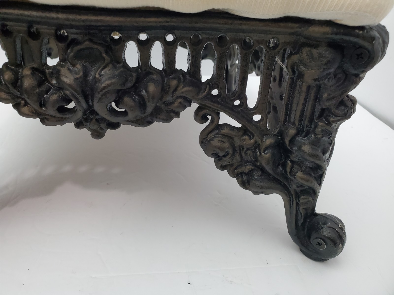 Victorian Style Cast Iron Footstool 14X14"