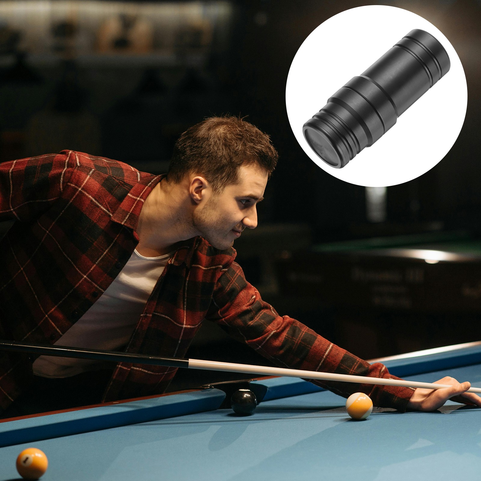 1 Pcs Pool Cue Joint Protector 5/16x18, Billiard Cue Joint Thread Cap, Black