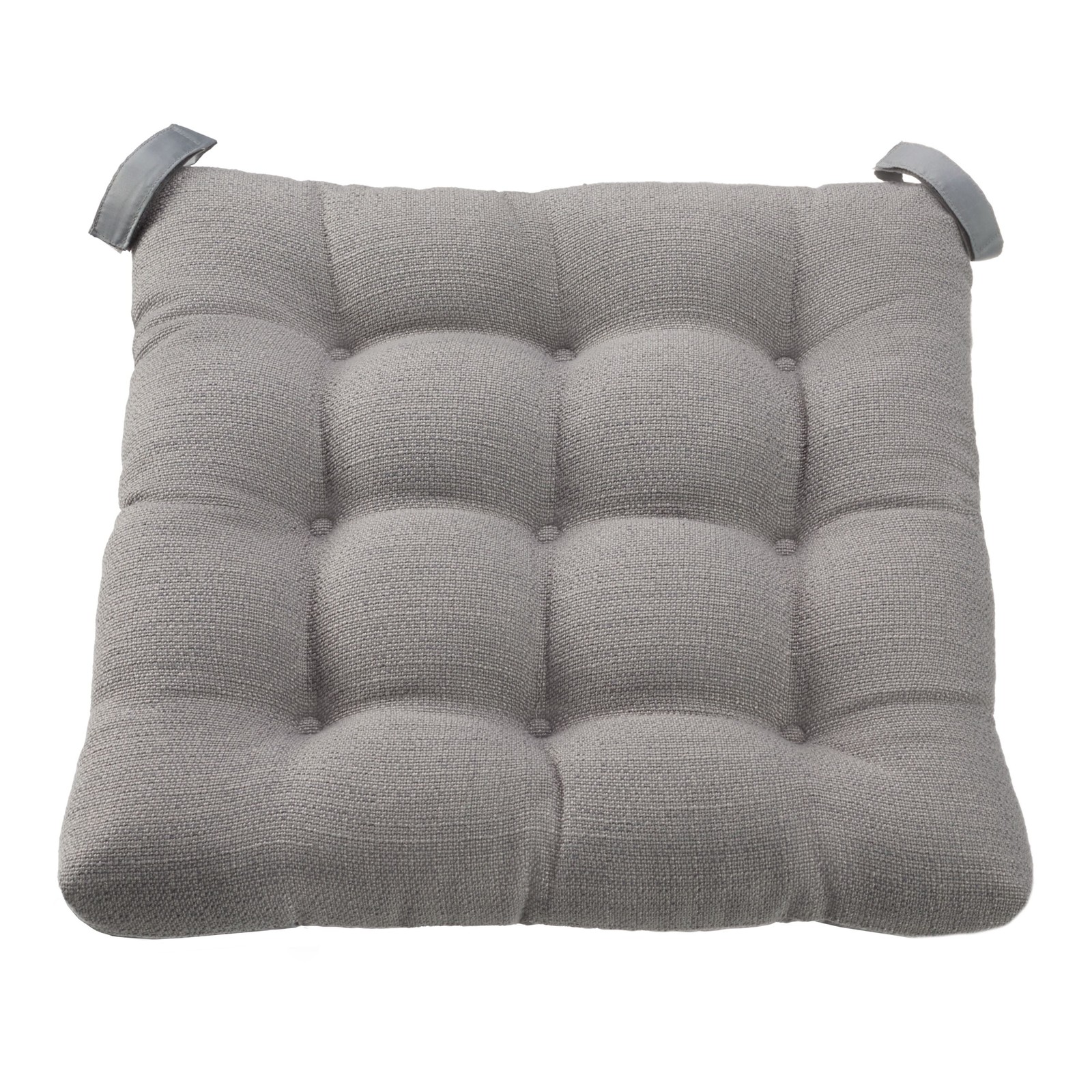 Mainstays Textured Chair Seat Pad (Chair Cushion),Gray Color,1-Piece,15.5" x 16"