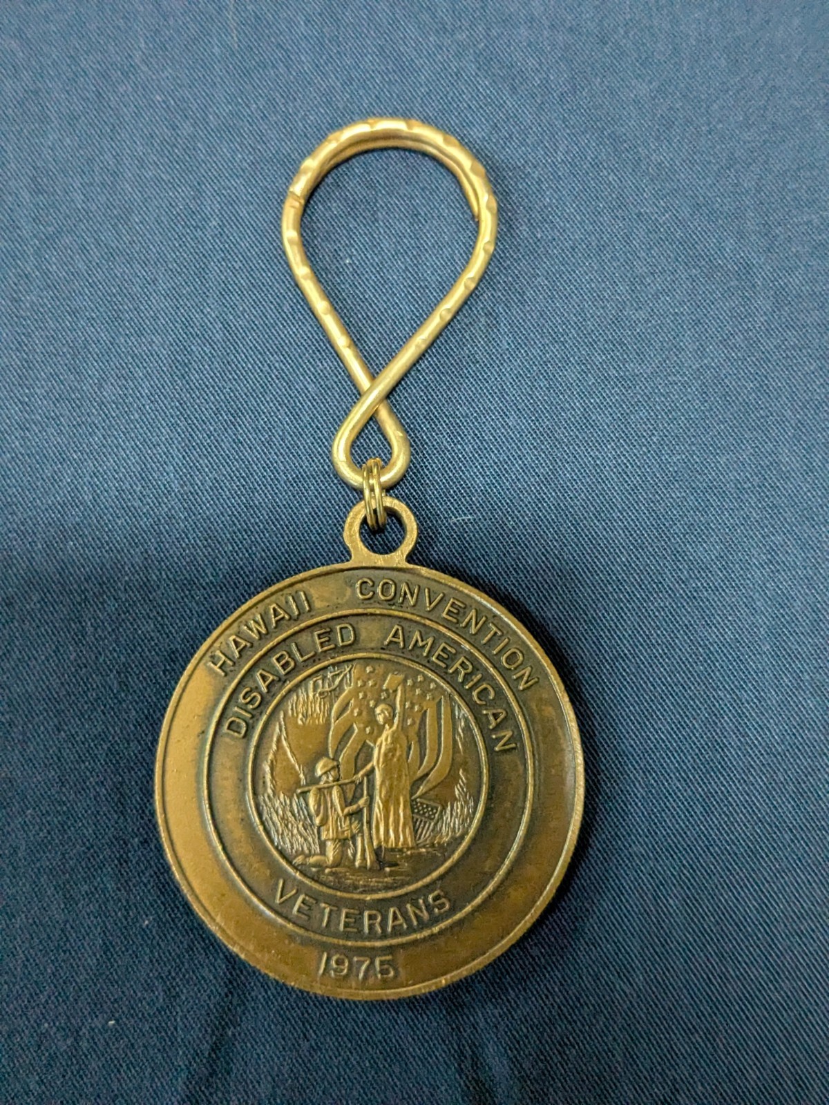 1975 Hawaii Convention Disabled American Veterans Spirit of 76 Keychain
