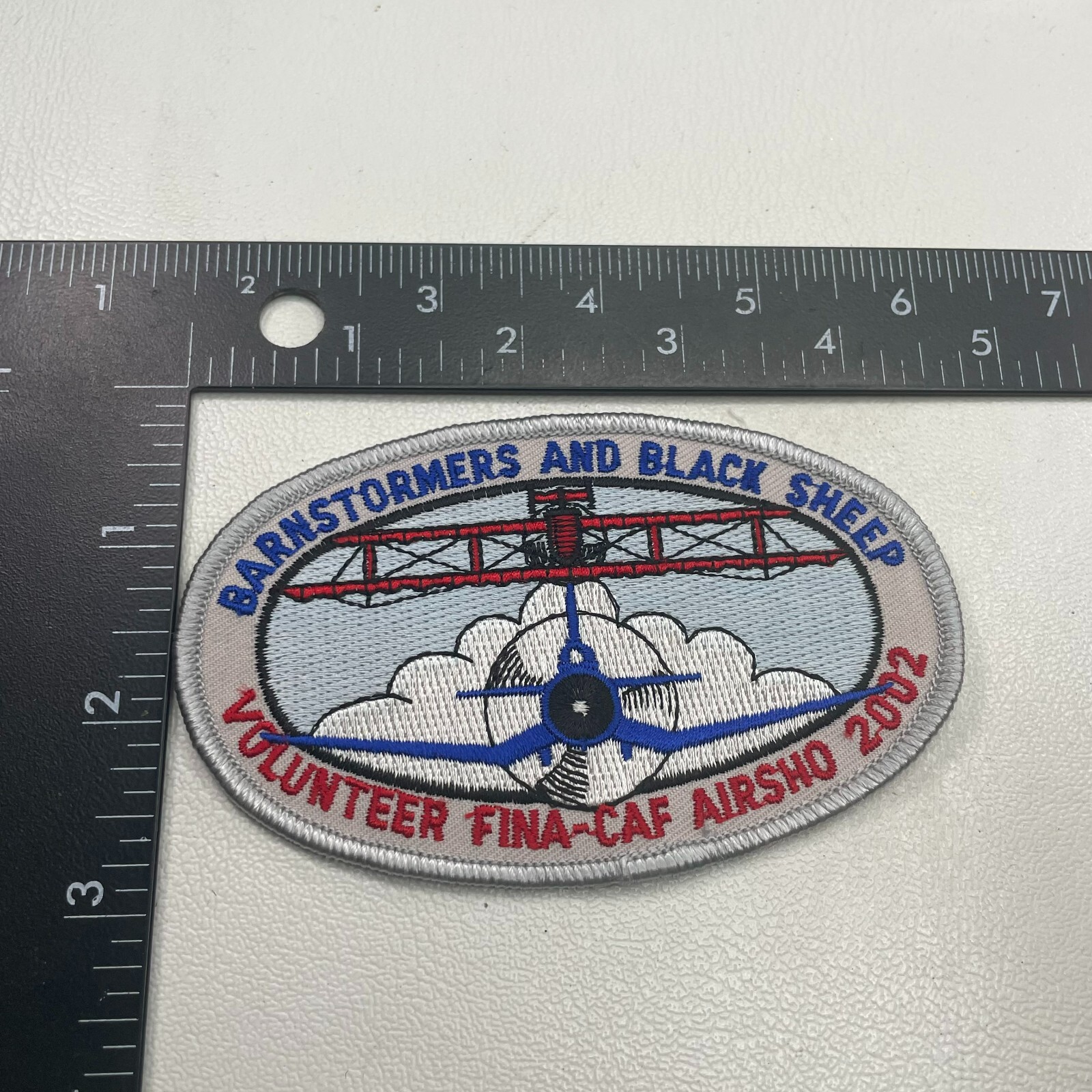 2002 FINA AIRSHO AIR SHOW BARNSTORMER BLACK SHEEP VOLUNTEER Airplane Patch 274M