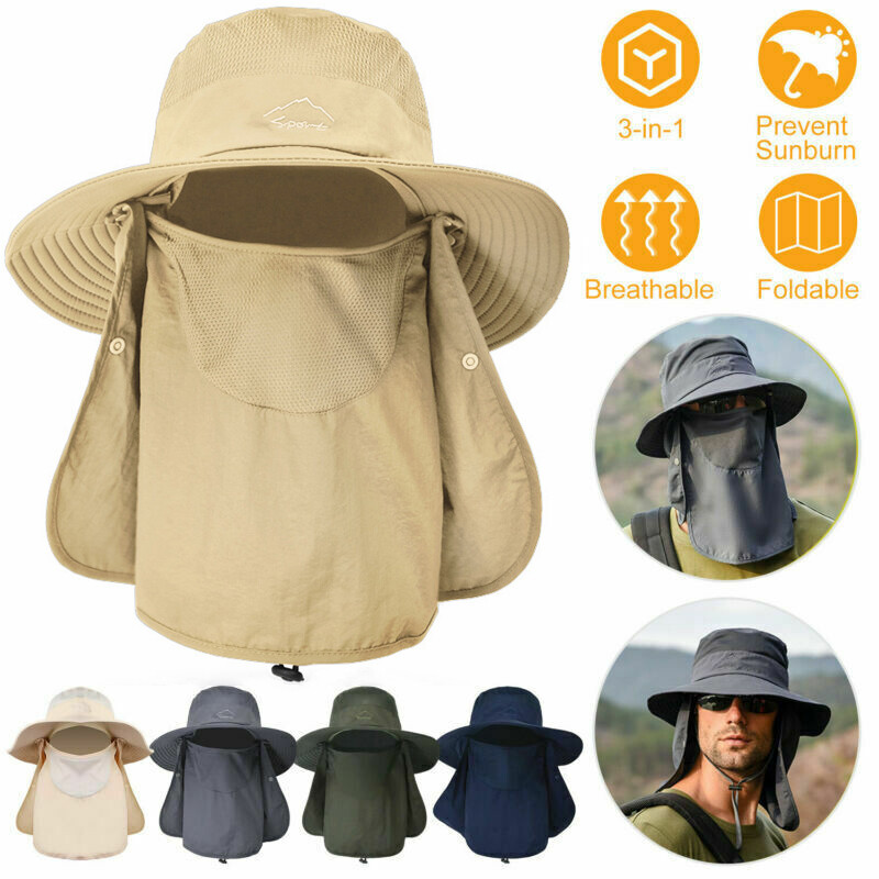 Fishing Hat Outdoor Sun Protection Hats UPF50+ Boonie Sun Hat with Neck Flap