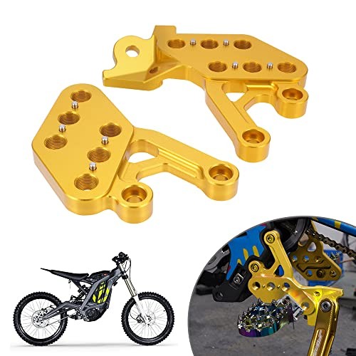Foot Peg Brackets for Surron Light Bee,CNC Adjustable 7075 Aluminum gold
