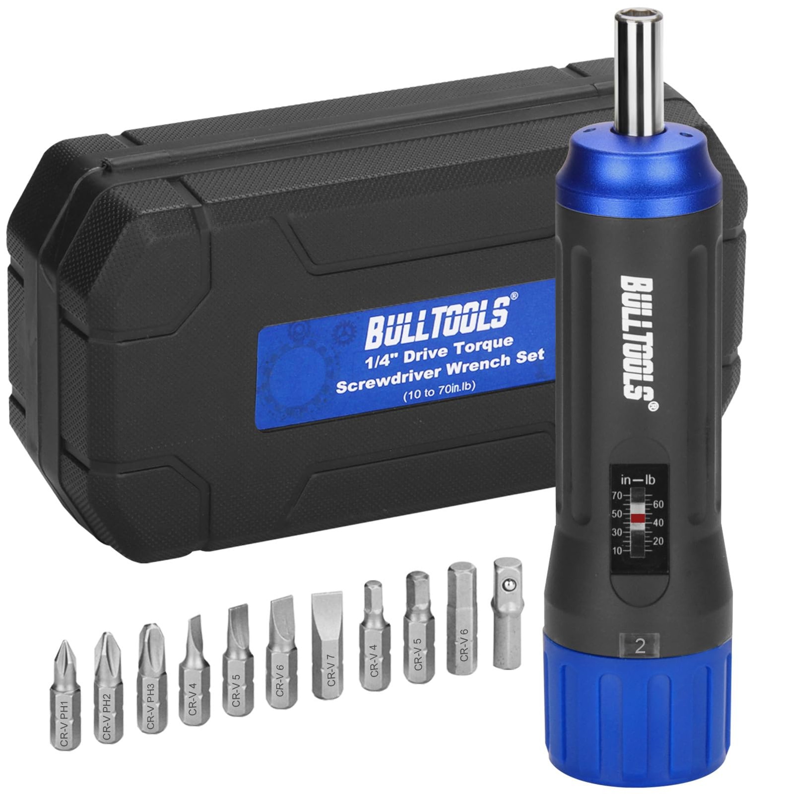 Best BULLTOOLS Torque Screwdriver Wrench Set, 10 to 70 Inch Pounds Set for Bike