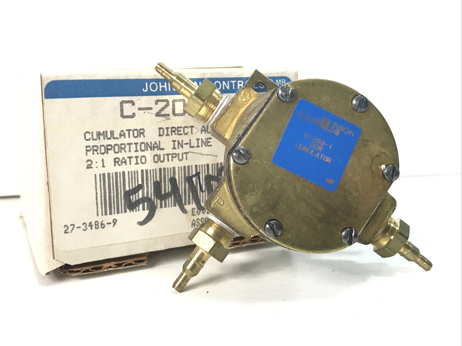 Johnson Controls C-202-1 Cumulator Direct Action Proportional In Line 2:1 Ratio
