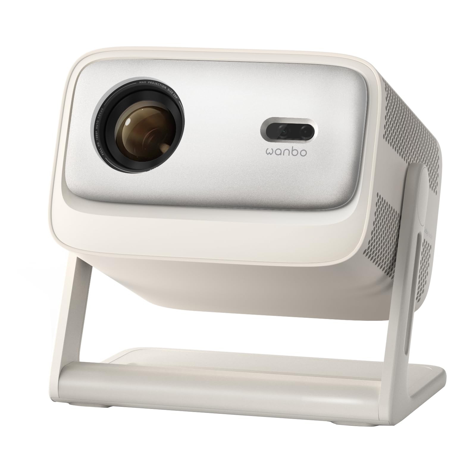 Wanbo Vali 1 Pro Smart Home Projector Google TV 4K Supported, MEMC, Off White