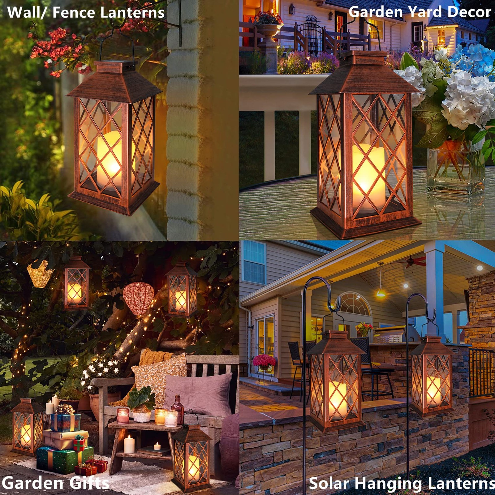 [2 Pack] TAKE ME 14" Solar 14” (H) * 5.51” (L) * (W), Antique Copper