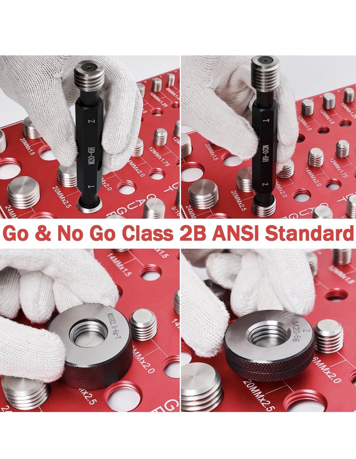 44 Nut and Bolt Thread Checker,Bolt Size and Thread Gauge,Bolt. Blue Color.