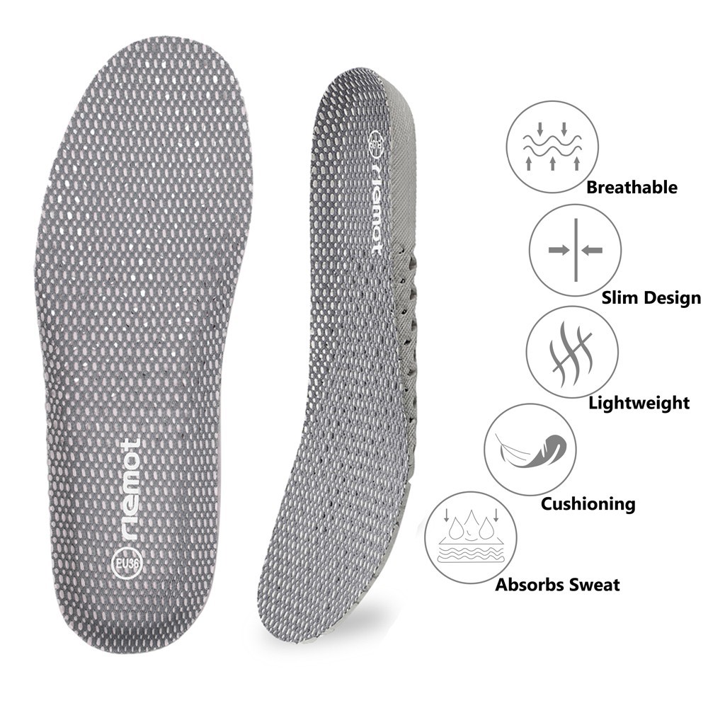 riemot Breathable Orthotic Shoe Insoles Athletic Shoes Inserts Flat Feet Arch Su