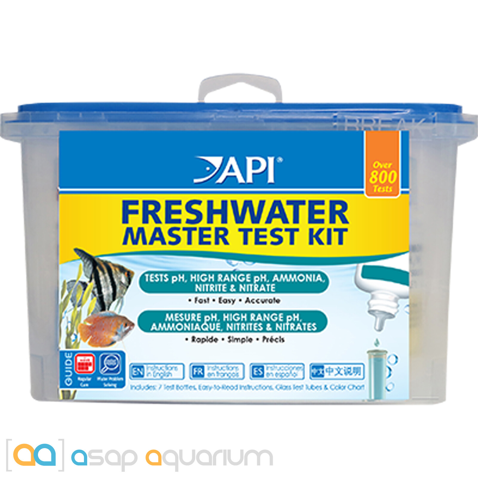 API Freshwater Master Test Kit 800+ Fresh Water Tests pH Ammonia Nitrate Nitrite