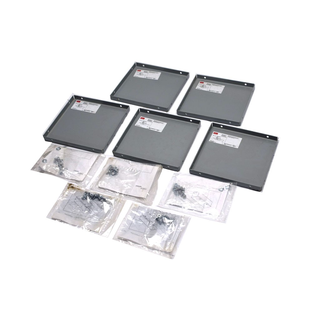 (Lot of 5) NEW nVent Hoffman F88GCPNK 8" x 8" Wireway Closure Plates Gray Steel