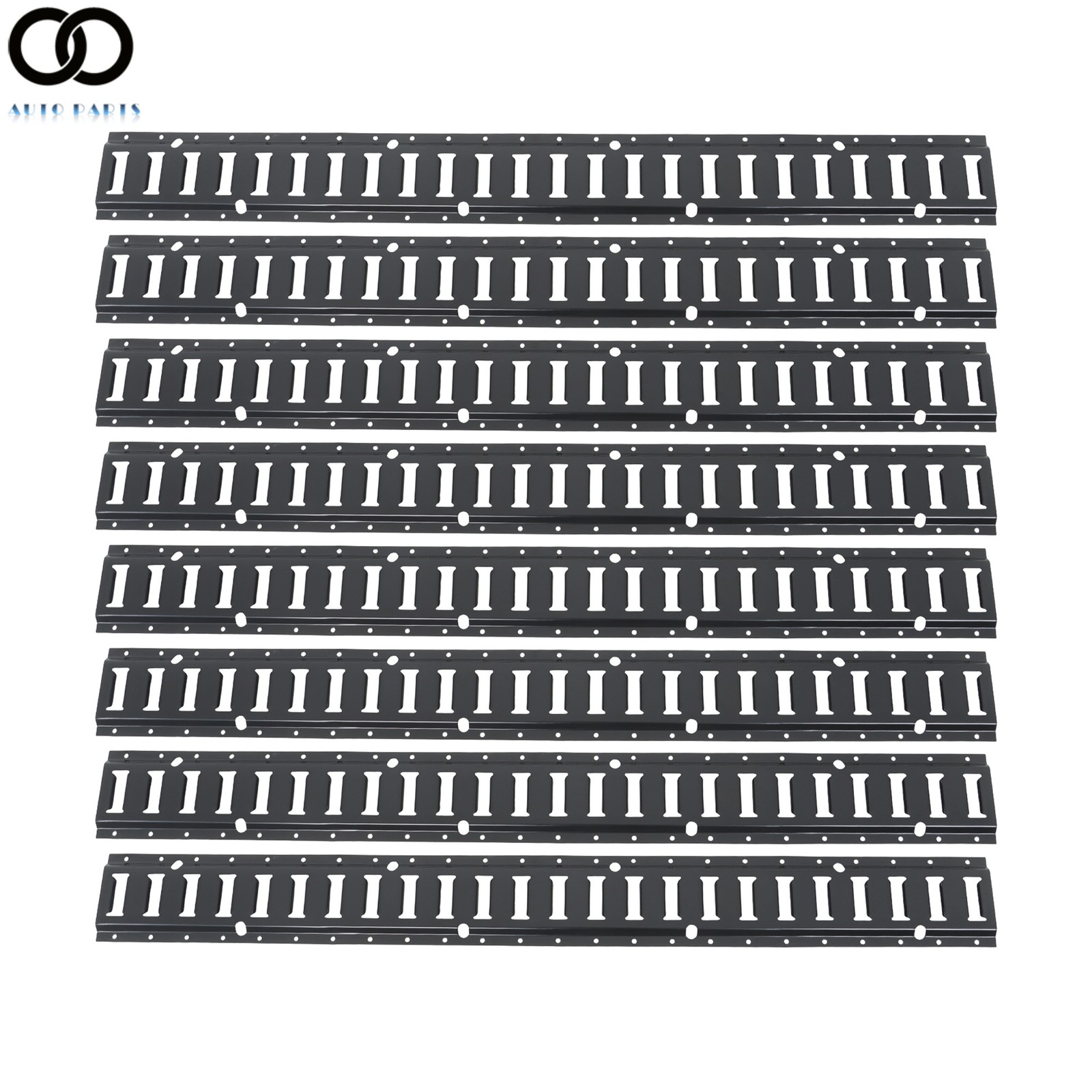For Van Truck Trailer Black Powder Coated 8 Pack 4' E Track Tie Down Rail Kit