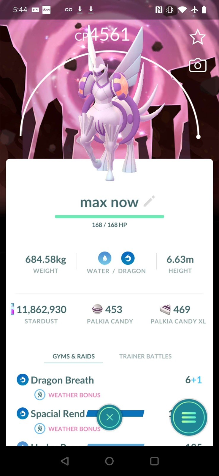 Palkia Background Pearl Kalos Max Level 50 - Pokémon Trade Go