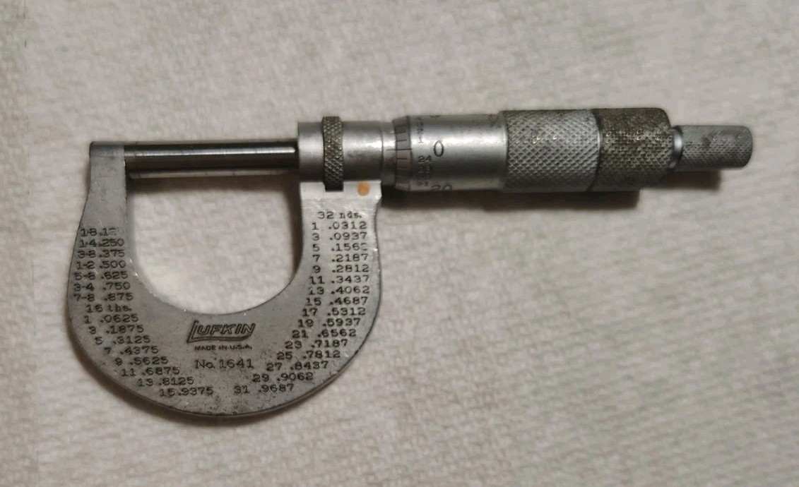 Lufkin 0-1" Micrometer No. 1641 *Made In USA
