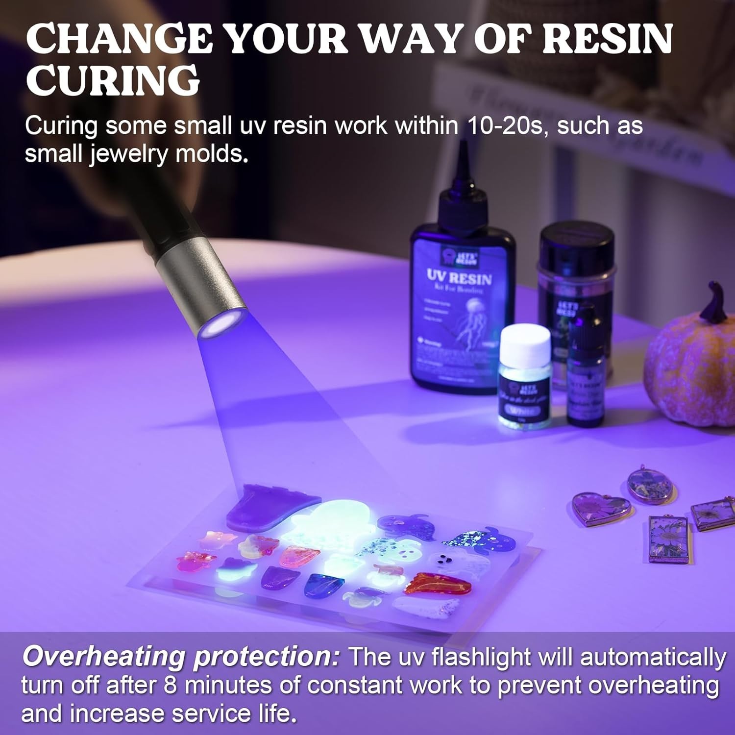 Compact UV Flashlight: Fast Curing & Stain Detection - 365nm Waterproof Lamp