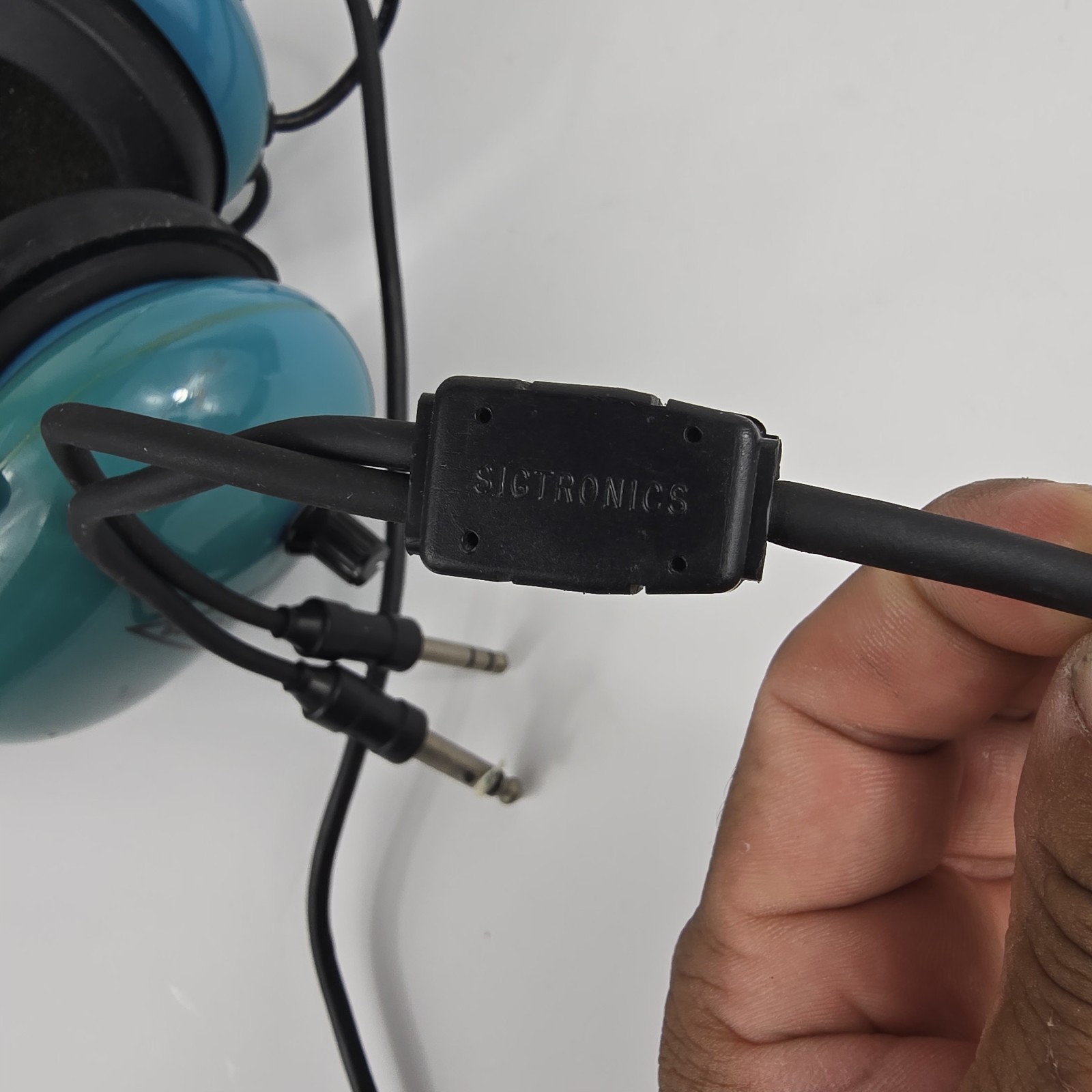 Sigtronics S-40 Pilot Aviation Headset Teal Blue Flying Headset Untested AS IS