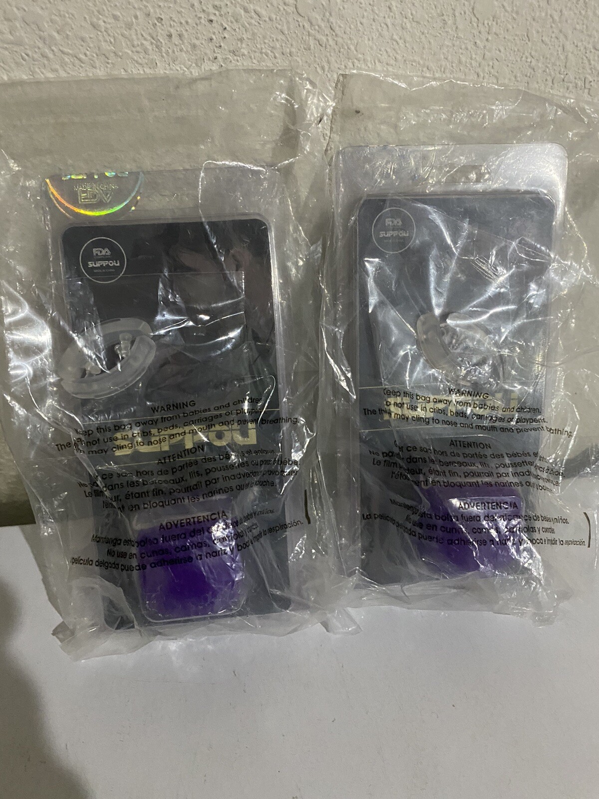 2 Pack Suppou Jaw Exerciser Jaw Facial Conditioner Purple With Jaw Tonner. New