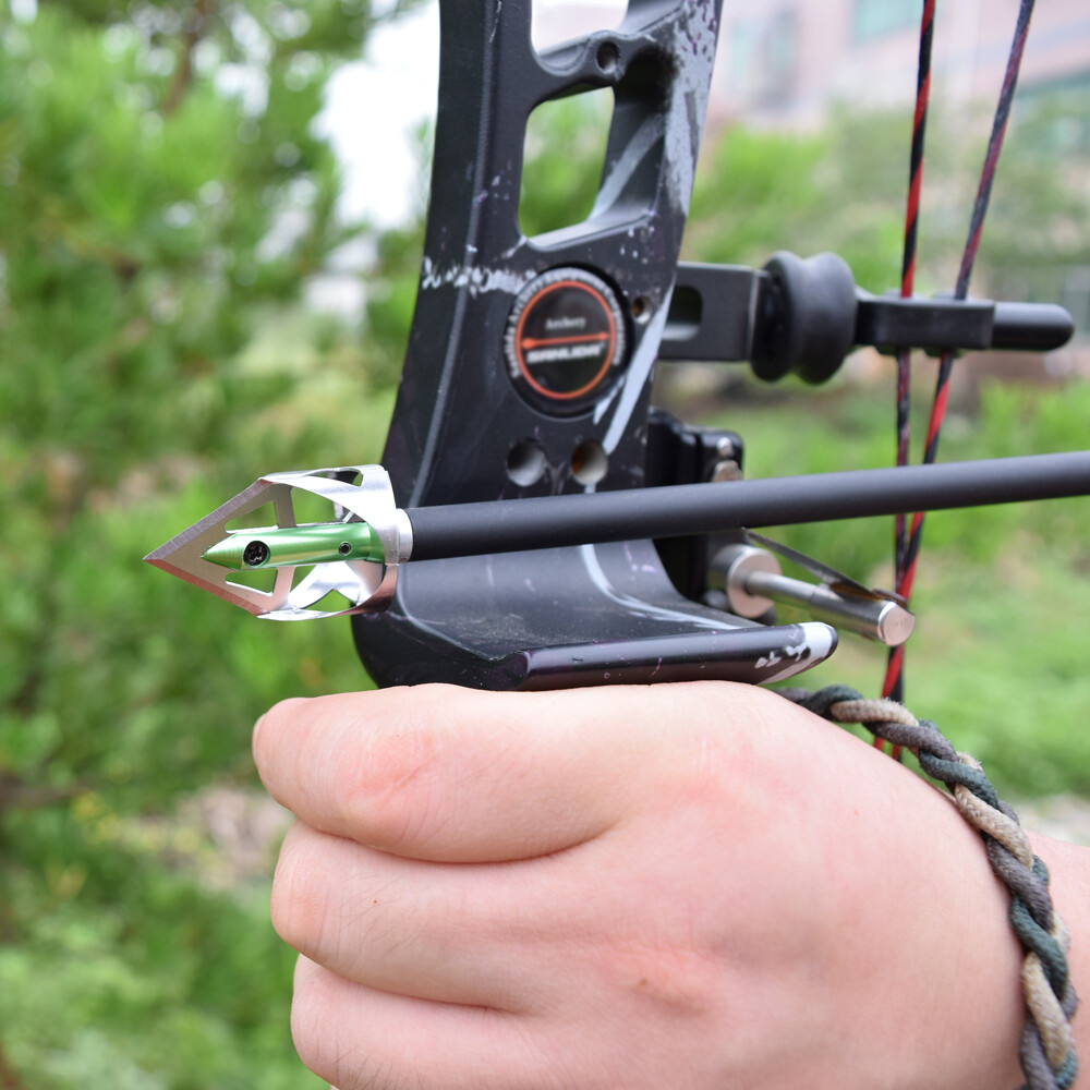 3pc 360 Broadheads 100Grain Hunting Archery Crossbow Bow Screw Arrow Points SI