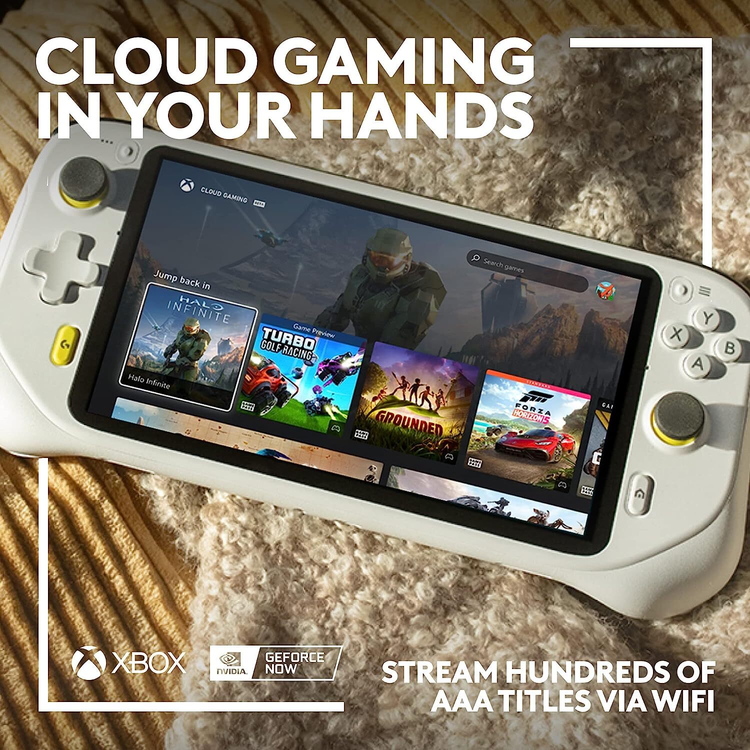 Logitech - G CLOUD Gaming Handheld Console - White