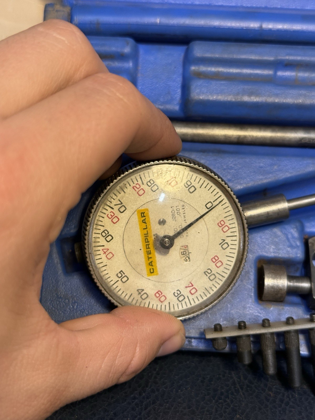 Central Tools 6410 1" 0-100mm Dial Indicator Set Caterpillar Dial Indicator