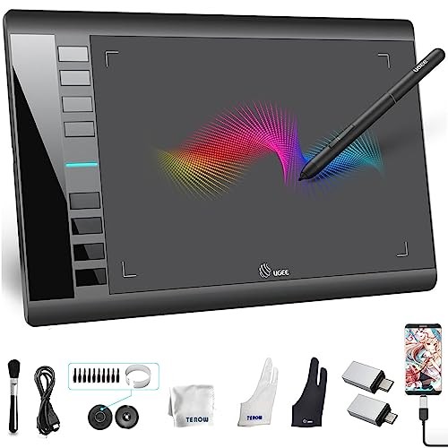 Drawing Tablet Graphics, M708 V2 Upgrade PC&Computer&Android Device,10x6 Inch